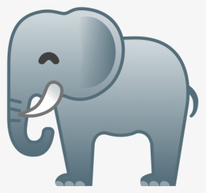 Happy Elephant Emoji Transparent Png Image - Emoji Elefante Png, Png Download, Transparent PNG