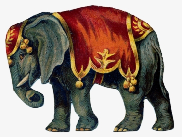 Victorian Vintage Circus Elephant - Vintage Circus Elephant, HD Png Download, Transparent PNG