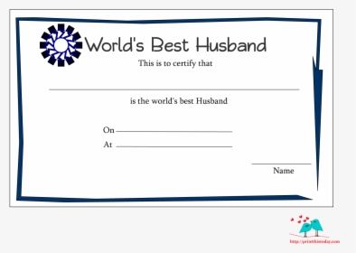 Clipart Best Husband Certificate, HD Png Download, Transparent PNG