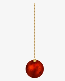 Hanging Red Christmas Ball Png Clipart Image - Red Transparent Hanging Christmas Ball Png, Png Download, Transparent PNG