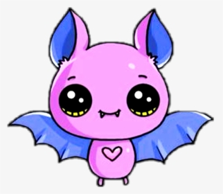bat #cute #kawaii #pets & Animals #animals #pink #purple - Draw So Cute  Bat, HD Png Download , Transparent Png Image - PNGitem