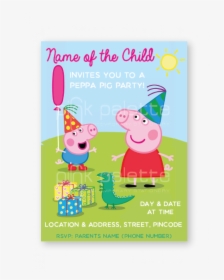 Peppa Pig Party E-invite - Peppa Pig My Birthday Party, HD Png Download, Transparent PNG
