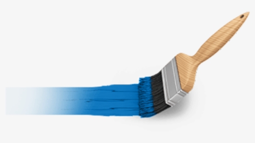 Paint Brush Transparent Background Png - Paint Brush With Blue Paint, Png Download, Transparent PNG