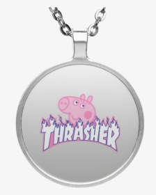Agr Peppa Pig X Thrasher Parody Display Necklace - Peppa Pig Thrasher, HD Png Download, Transparent PNG