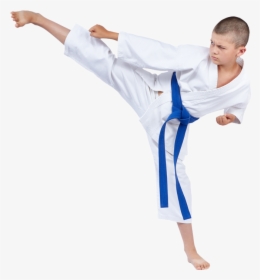 Boy Karate Kicking - Boy Karate Kick, HD Png Download, Transparent PNG