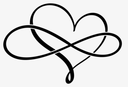 Transparent Rocket Clipart Black And White - Infinity Heart With Arrow, HD Png Download, Transparent PNG