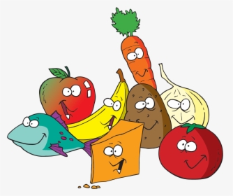 Cartoon Healthy Lunch Food Clipart - Animated Healthy Food Png, Transparent Png, Transparent PNG