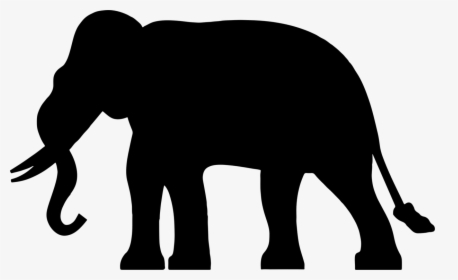 Carnivoran,human Behavior,indian Elephant - Elephant Silhouette Png, Transparent Png, Transparent PNG