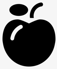 Fresh Fruits And Vegetables - Apple Png Black, Transparent Png, Transparent PNG