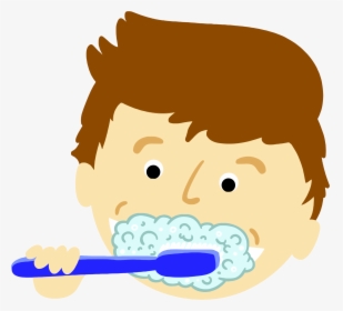 Boy Brushing Teeth Clip Arts - Clip Art Brushing Teeth, HD Png Download, Transparent PNG