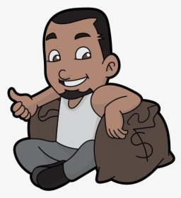 Cartoon Black Guy Png, Transparent Png, Transparent PNG