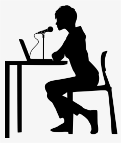 People Sitting At Table Silhouette Png - Interview Silhouette, Transparent Png, Transparent PNG