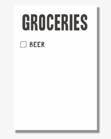 Beer Grocery Scratch Pad - Fashion Stylist, HD Png Download, Transparent PNG