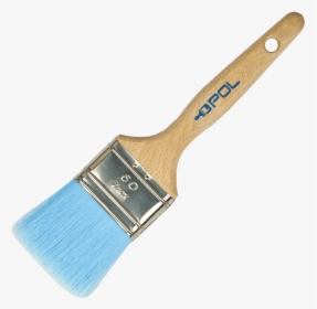 Flat Chalk Brush With Light Blue Filaments - Paint Brush, HD Png Download, Transparent PNG