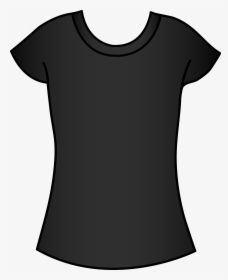 Womens Black T Shirt Clip Art - Illustration, HD Png Download, Transparent PNG