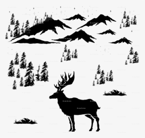 Transparent Elk Silhouette Png - Elk, Png Download, Transparent PNG
