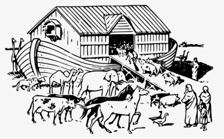 Black And White Noahs Ark Clipart, HD Png Download, Transparent PNG
