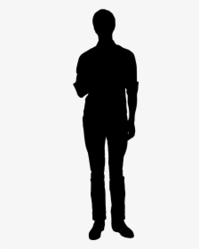 Silhouette Of Man Standing And Facing Forward - Australian Cobberdog Size, HD Png Download, Transparent PNG