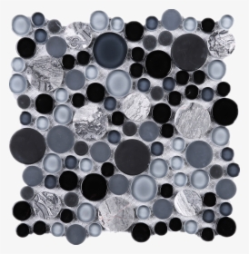 Multile-fusion Blue Bubble Glass And Marble Mosaic - Glass Tile Bubble Black, HD Png Download, Transparent PNG