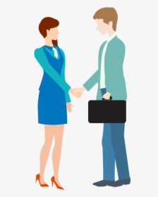 Businessperson Handshake Sales Clip Art - People Greeting Each Other, HD Png Download, Transparent PNG