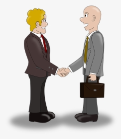 Businessmen, Deal, Meeting, Handshake, Business - Cartoon, HD Png Download, Transparent PNG