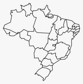 Brazil Map United Globe States Blank Clipart - Brazil States Transparent Map, HD Png Download, Transparent PNG