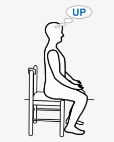 Person Standing Outline Graphic - Sitting, HD Png Download, Transparent PNG