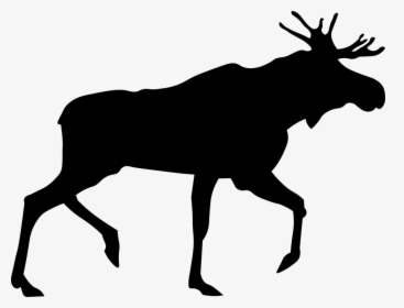 Moose, Animal, The Silhouette, Wild Animal - Moose Silhouette Transparent, HD Png Download, Transparent PNG