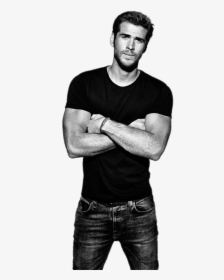 Liam Hemsworth Black And White - Liam Hemsworth, HD Png Download, Transparent PNG