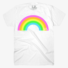 Rainbow Png Tshirt - Rainbow White T Shirt, Transparent Png, Transparent PNG