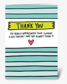 Thank You For Your Support Greeting Card - Carmine, HD Png Download, Transparent PNG