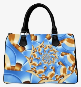 Golden Blue Bubble Spiral Boston Handbag - Handbag, HD Png Download, Transparent PNG