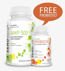 Serovera® Amp 500 With Free Serolife Probiotic - Amp Probiotic, HD Png Download, Transparent PNG