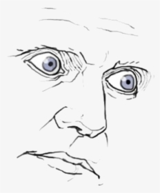 Face Line Art Nose Black And White Facial Expression - Anime Face Meme Transparent, HD Png Download, Transparent PNG