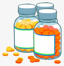 Blank Medicine Bottles Clip Art At Clker Com Vector - Transparent Background Pill Bottle Clipart, HD Png Download, Transparent PNG