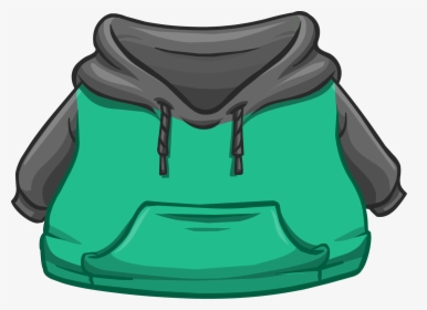 Club Penguin Wiki - Black And Green Two Tone Hoodie, HD Png Download, Transparent PNG