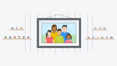 Family Portrait - Cartoon, HD Png Download, Transparent PNG