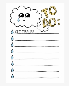 Get Tissues Notepad - Cartoon, HD Png Download, Transparent PNG