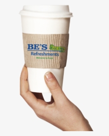 Coffee Cup With Sleeve Png, Transparent Png, Transparent PNG