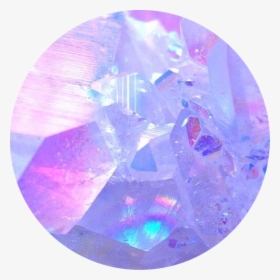 Aesthetic Pink Purple Gems Crystal Circle Icon Freetoed - Aesthetic Crystal, HD Png Download, Transparent PNG