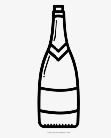 Wine Bottle Coloring Page - Imagenes De Vinos Para Dibujar, HD Png Download, Transparent PNG