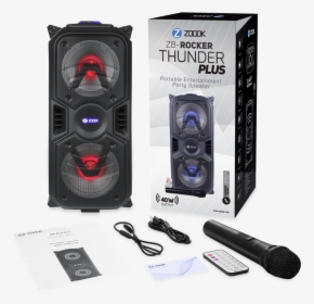 Rocker Thunder Plus - Zoook Rocker Thunder Plus 40w Bluetooth Party Speakers, HD Png Download, Transparent PNG