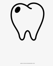Tooth Coloring Page - Diente Pequeño Para Dibujar, HD Png Download, Transparent PNG