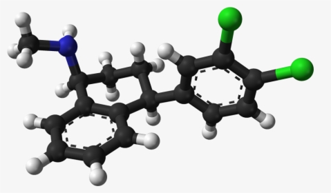 Sertraline A 3d Balls - Sertraline Molecular 3d Model, HD Png Download, Transparent PNG
