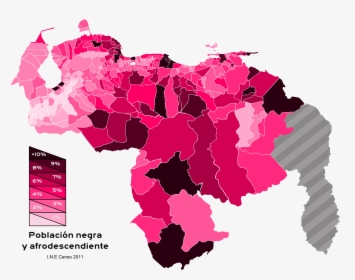 Mapa De Venezuela Afrodescendiente, HD Png Download, Transparent PNG