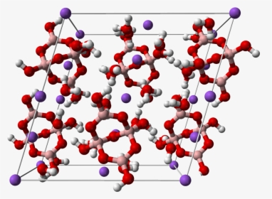 Borax Unit Cell 3d Balls - Molecular Structure Of Borax Crystal, HD Png Download, Transparent PNG