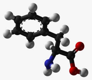 L Phenylalanine 3d Balls - L Phenylalanine Ball And Stick, HD Png Download, Transparent PNG
