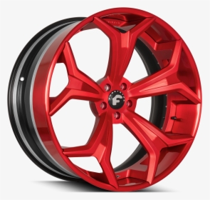 Forgiato Wheels,forgiato Series,f2 - Forgiato Wheels 22 Red, HD Png Download, Transparent PNG