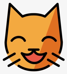 Smiling Cat Face Vector, HD Png Download, Transparent PNG