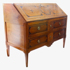 Italian Neoclassical Fruitwood Marquetry Desk - End Table, HD Png Download, Transparent PNG
